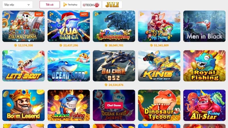 Kho game bắn cá đỉnh cao đa dạng với nhiều hình thức mới lạ