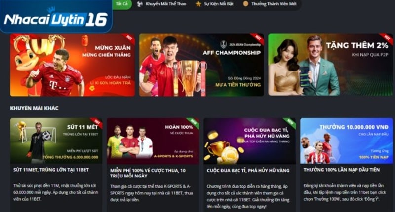 Danh sách những khuyến mãi hấp dẫn của 11bet