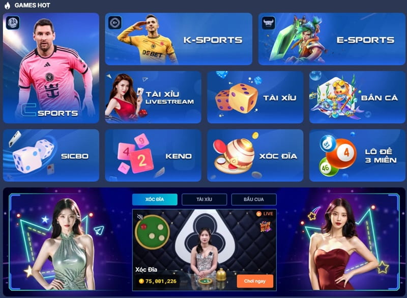 Fabet cung cấp nhiều loại hình cá cược nổi bật