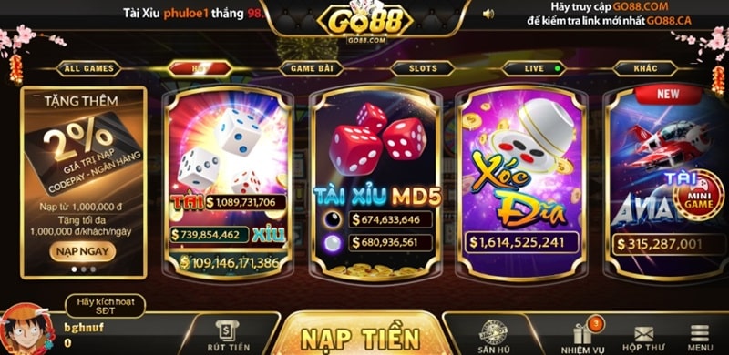 Giới thiệu về cổng game Go88