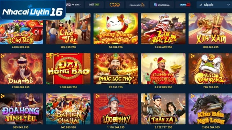 Sảnh slot game có giải thưởng nổ hũ giá trị siêu khủng