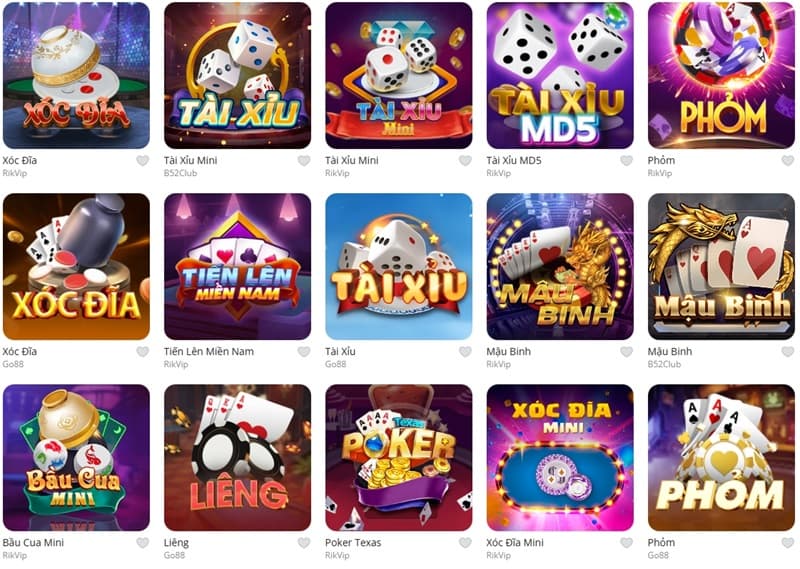 Kho game đánh bài online đa dạng tại May88