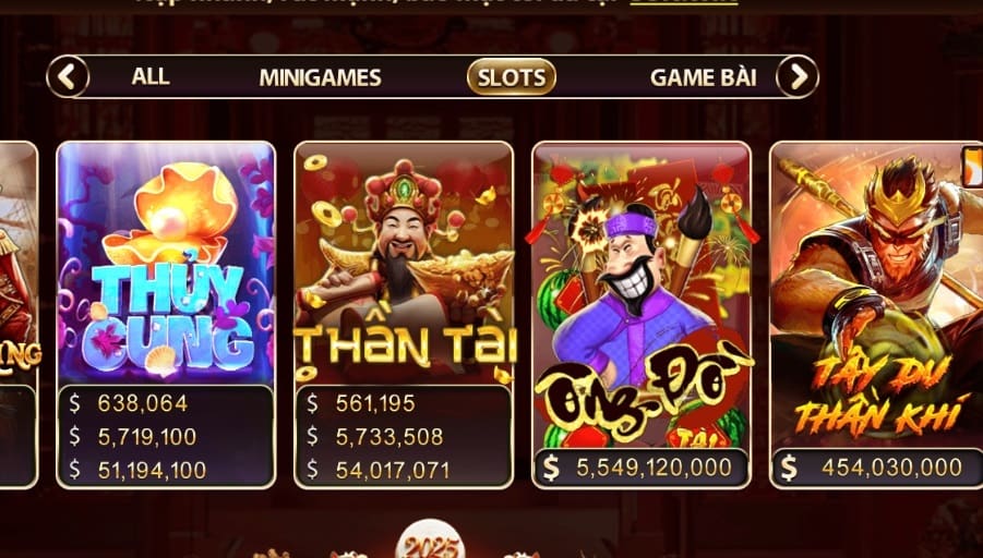 Nhiều lựa chọn chơi slots game sôi động với Jackpot khủng