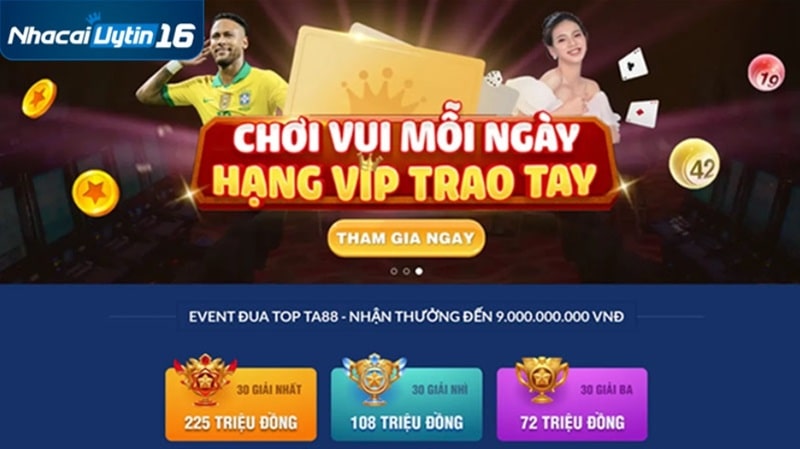 Các chương trình khuyến mãi với giải thưởng khủng tại TA88