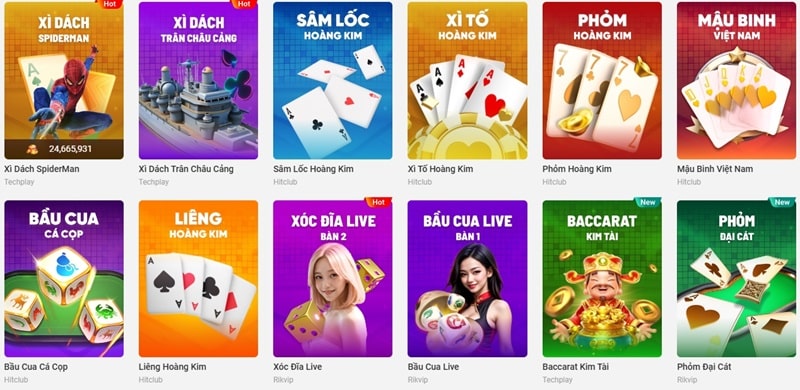 Đa dạng game bài từ truyền thống đến hiện đại